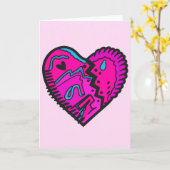 Felle gekleurde 80's thema begroeting  kaart (Gele Bloem)