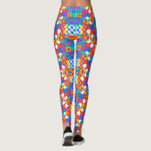 Felle gekleurde leggings hebben een abstracte (Achterkant)