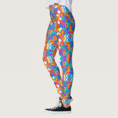 Felle gekleurde leggings hebben een abstracte (Links)