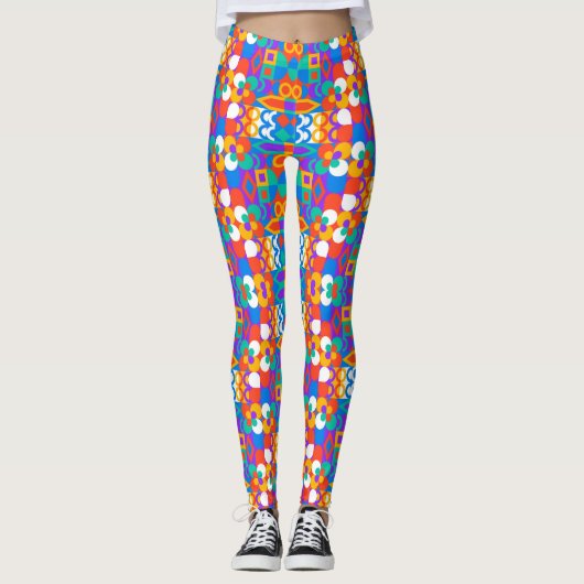 Felle gekleurde leggings hebben een abstracte (Voorkant)