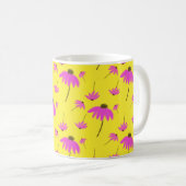 Felle Gele Mok met Roze Bloemen (Voorkant rechts)