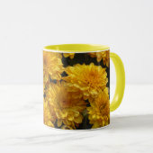 Felle Gele Mum Bloemen Bloemstuk Mok (Voorkant rechts)