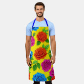 Felle Gele Roos Bloemenschort Schort (Gedragen)