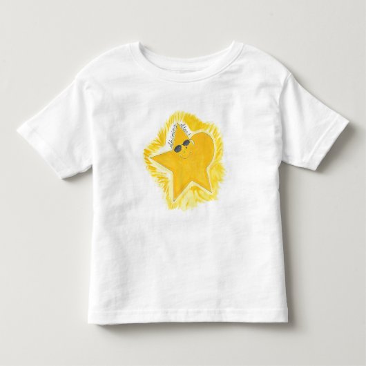 Felle Gele Ster  Kinder Shirts (Voorkant)