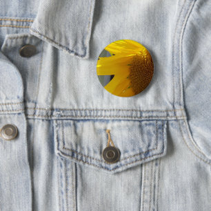 Felle Gele Zonnebloem Ronde Button 5,7 Cm