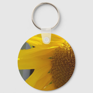 Felle Gele Zonnebloem Sleutelhanger