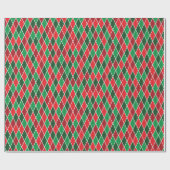 Felle geometrische Kerst Harlekijn Cadeaupapier (Vlak)