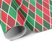 Felle geometrische Kerst Harlekijn Cadeaupapier (Rol Hoek)