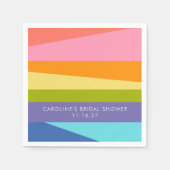 Felle Geometrische Regenboog Aangepaste Bruidsdouc Servet (Voorkant)