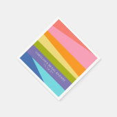 Felle Geometrische Regenboog Aangepaste Bruidsdouc Servet (Hoek)