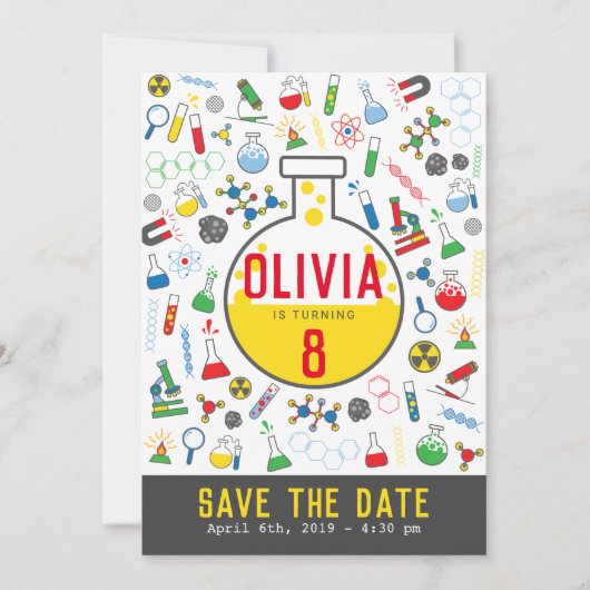 Felle geslacht neutrale wetenschap testbuis kaart (Voorkant)