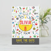 Felle geslacht neutrale wetenschap testbuis kaart (Staand voorkant)