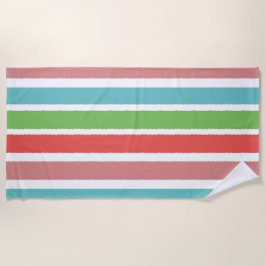 Felle gestreepte badhanddoek