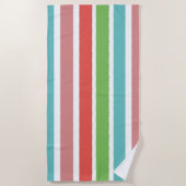 Felle gestreepte badhanddoek (Voorkant)