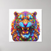 felle gloeiende tijger canvas afdruk (Voorkant)
