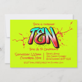 Felle Graffiti Tien Uitnodiging