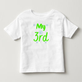 Felle groen mijn 3e verjaardag van drie jaar kinder shirts