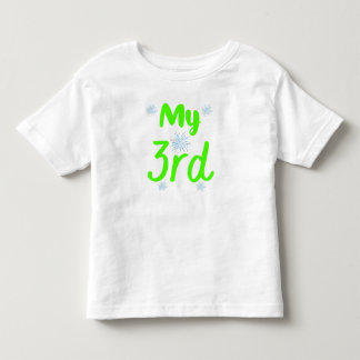 Felle groen mijn 3e verjaardag van drie jaar kinder shirts
