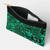Felle groene cosmetische tas (Open)
