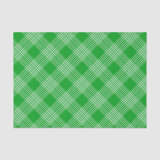 Felle groene geruite geruite patroon tissuepapier (Voorkant)
