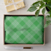 Felle groene geruite geruite patroon tissuepapier (Geschenk)