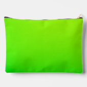 Felle groene ritssluitingstas met zwarte ritssluit etui (Achterkant)