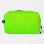 Felle groene ritssluitingstas met zwarte ritssluit toilettasje (Voorkant)