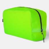 Felle groene ritssluitingstas met zwarte ritssluit toilettasje (Rechterhoek)