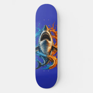 Felle Haaien Strandhanddoek – Blauwe & Oranje Ocea Persoonlijk Skateboard