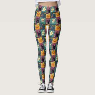 Felle Halloween Patchwork Print Leggings