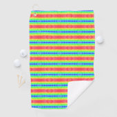 Felle handdoek met horizontale regenboogstrepen (Insitu)