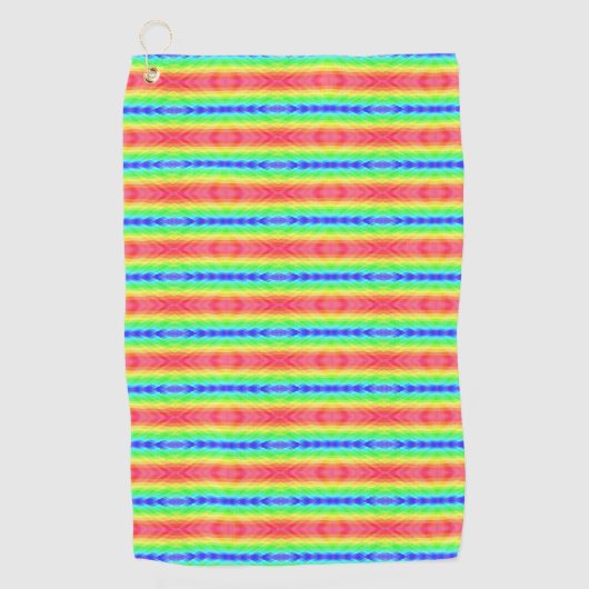 Felle handdoek met horizontale regenboogstrepen (Voorkant)