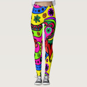 Felle Happy Kleurrijke Leggings (Voorkant)