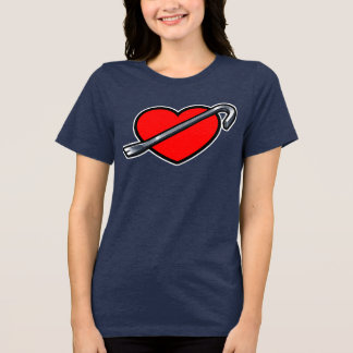 Felle Hartbreker Anime Harten Breekijzer Ontwerp Tri-Blend Shirt