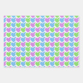 Felle hartenpatroon Valentijnsdag Inpakpapier Vel (Voorkant 3)