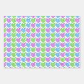 Felle hartenpatroon Valentijnsdag Inpakpapier Vel (Voorkant 2)