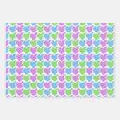 Felle hartenpatroon Valentijnsdag Inpakpapier Vel (Voorkant)