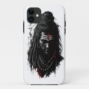 Felle Heer Shiva Mahakal Grunge Donkere Spatart Case-Mate iPhone Case