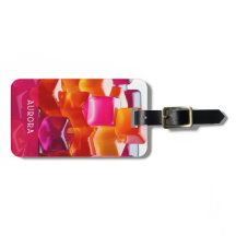 Felle helder roze oranje abstracte jellyblokjes