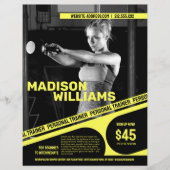 Felle heldergele foto van personal trainer flyer (Voorkant)