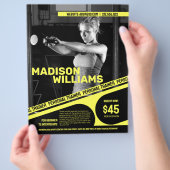 Felle heldergele foto van personal trainer flyer (Hand)