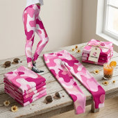 Felle hete roze camouflage yoga leggings