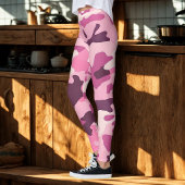 Felle hete roze camouflage yoga leggings