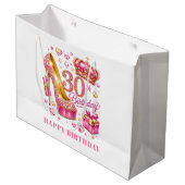 Felle hete roze glitters 30e verjaardag cadeautas (Voorkant Gekanteld)