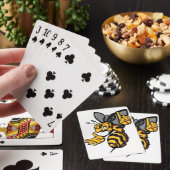 Felle Hornet Mascotte Boze Geel Speelkaarten (Insitu)
