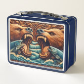 Felle jacht op Beer in razende stroomversnellingen (Achterkant)