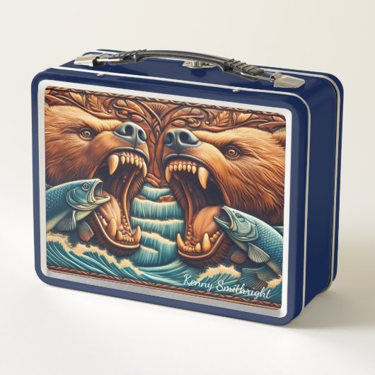 Felle jacht op Beer in razende stroomversnellingen (Achterkant)