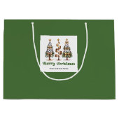 Felle Kerstboom Luipaardprint Cadeautas Maatwerk (Voorkant)