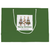 Felle Kerstboom Luipaardprint Cadeautas Maatwerk (Achterkant)