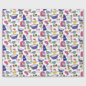 Felle keuken gereedschap Chef Baker patroon Cadeaupapier (Vlak)